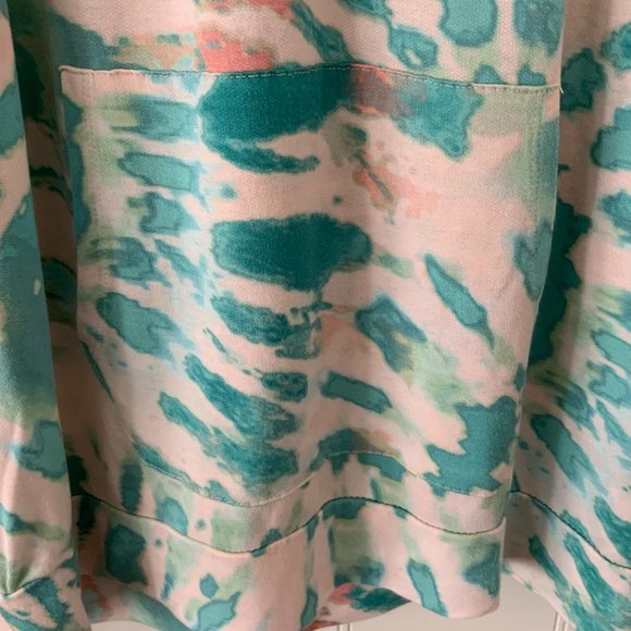 Alyson Parker women hoodie multicolor Pink Sz XL Face mask - Picture 5 of 6